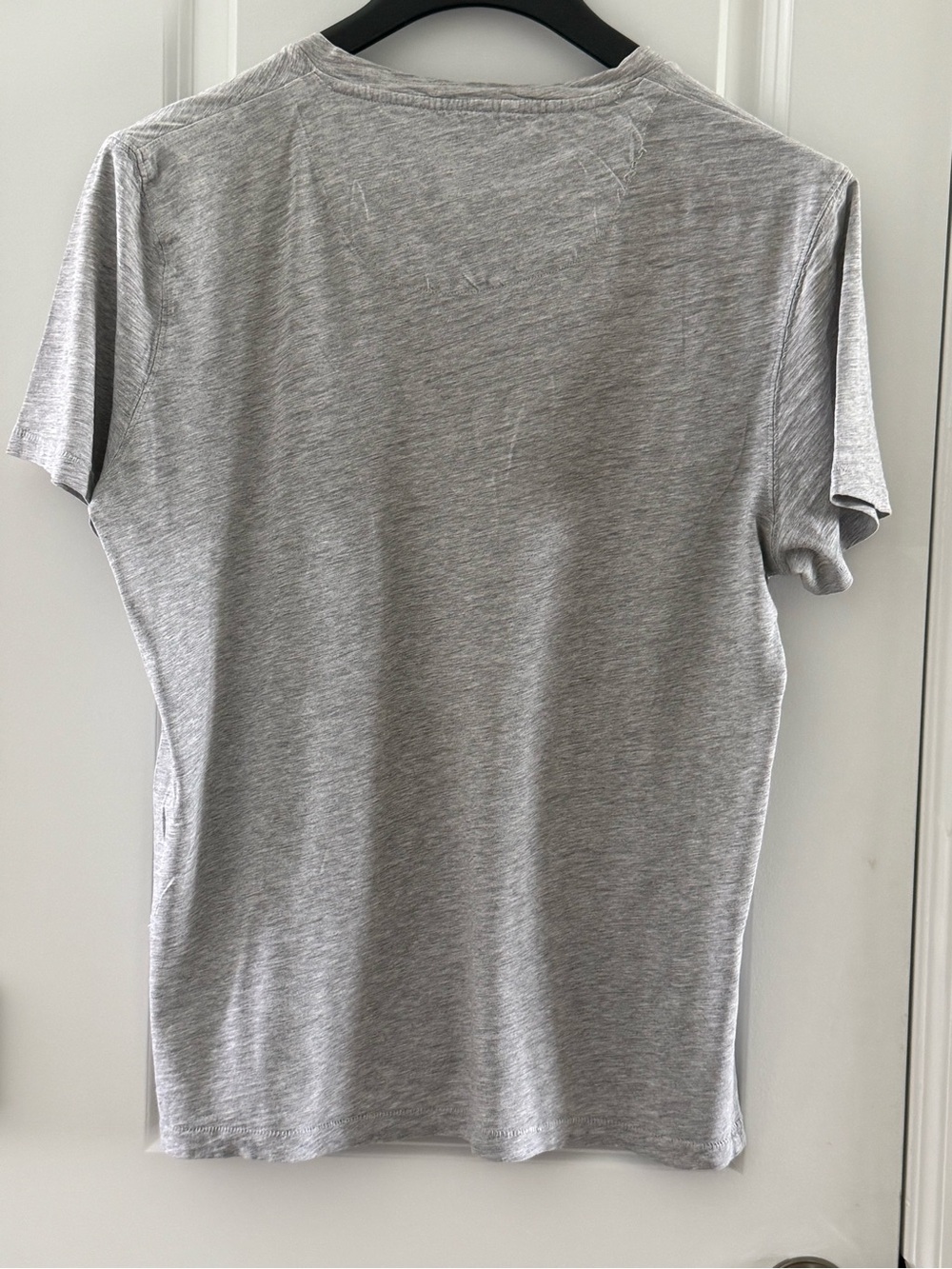 Scott James Gray V-Neck Short Sleeve T-Shirt 100% Cotton Mens M - Picture 3 of 5